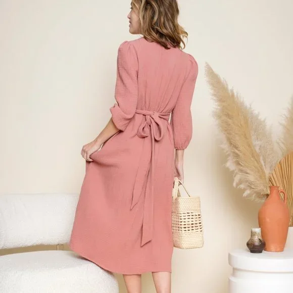 Josie Dress in Terracotta - Picture 2 of 2